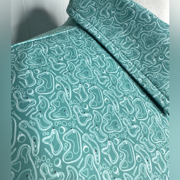 Genteal “Green Golf” Brrr Printed Performance Polo Shirt - Picture 5 of 11